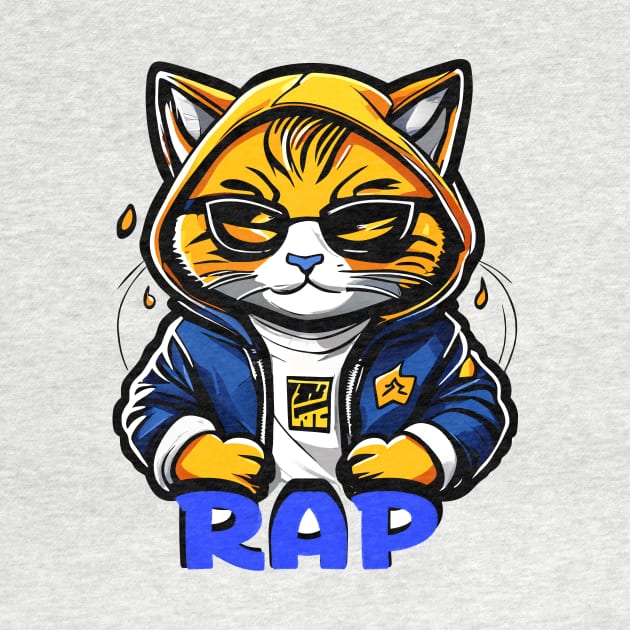 Rap Musician Cat by MusicianCatsClub